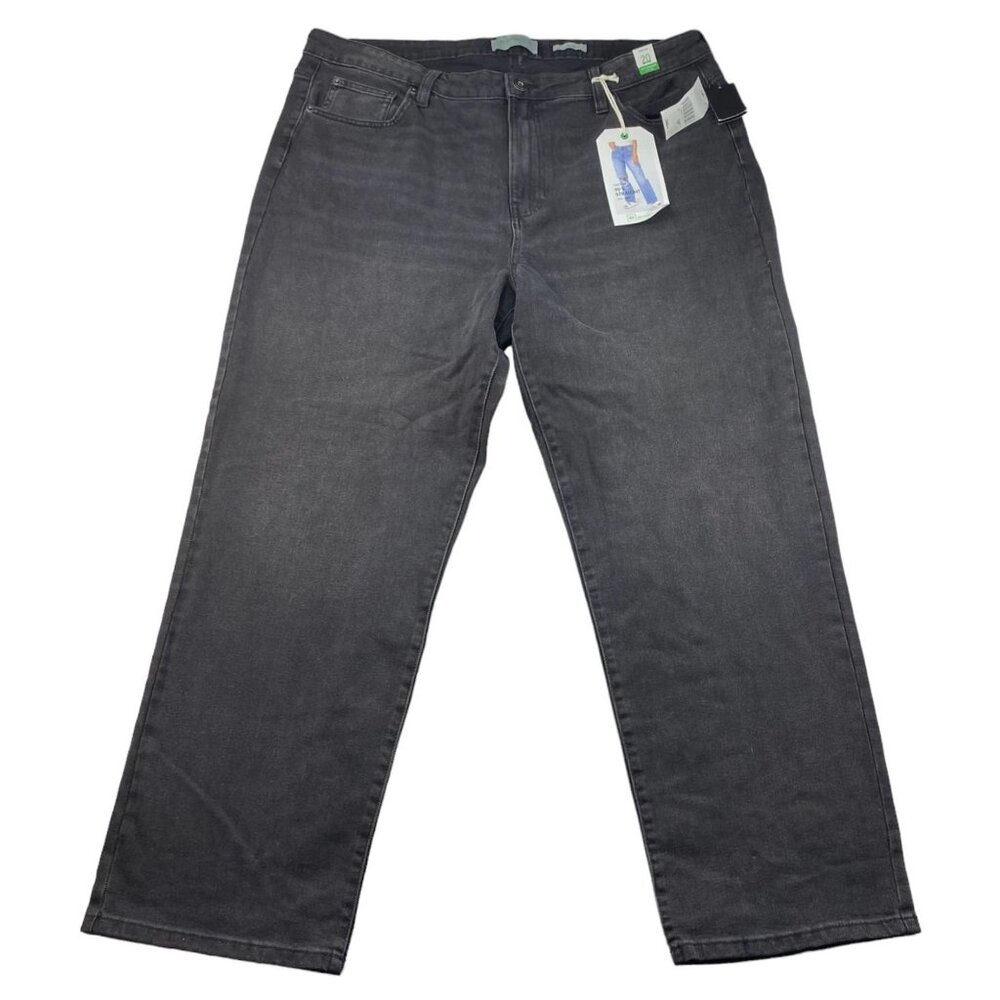 Re generation Jeans Womens Size 20 Black Denim Stretch 90'Straight New Pockets